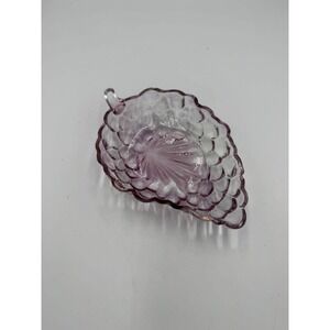 Vintage Anchor Hocking Pink/Purple Bubble Grape Cluster Shaped Glass Dish